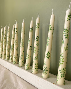 ORNA Hand Painted Delicate Green Foliage
