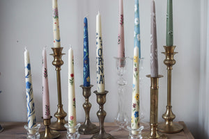 hand painted candle stick display